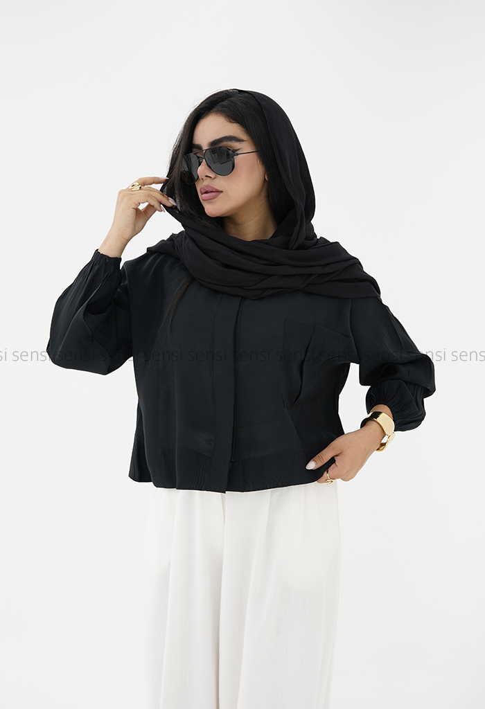 شومیز زنانه شیشه ای تک جیب کد1006022